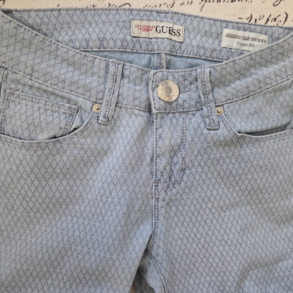 Light Blue Patterned Jeans - Picture 9 of 14